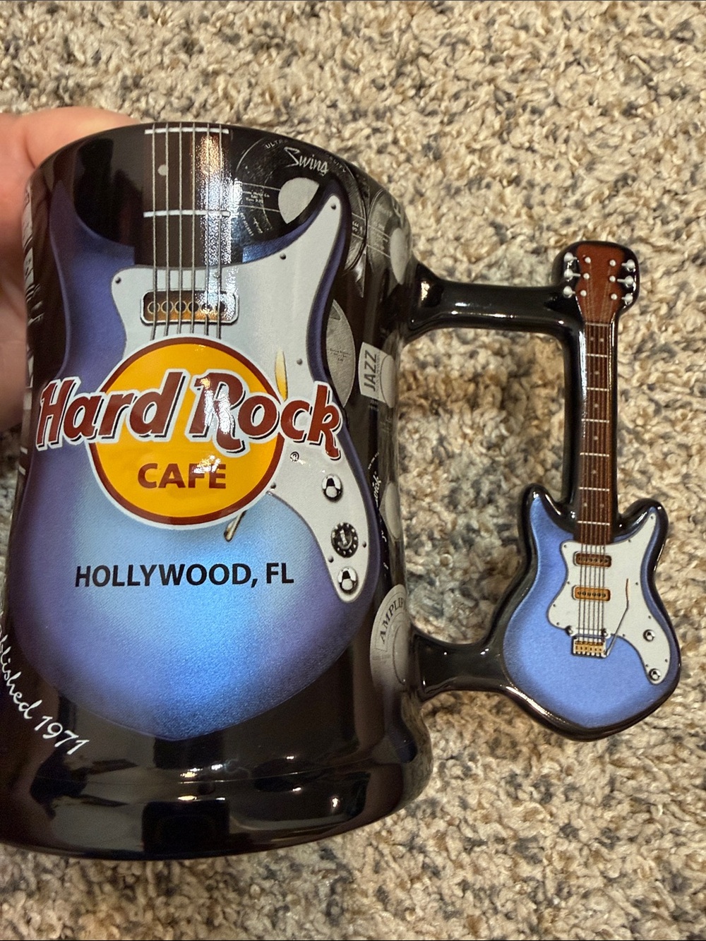 Hard Rock Cafe Hollywood Florida Guitar Mug